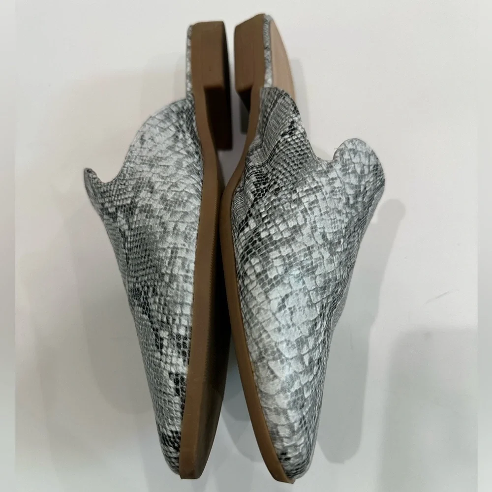 🐍Arider Girl Snake Print Pointy Toe Slip-On Mule Loafers - Size 10🐍 - Picture 5 of 10